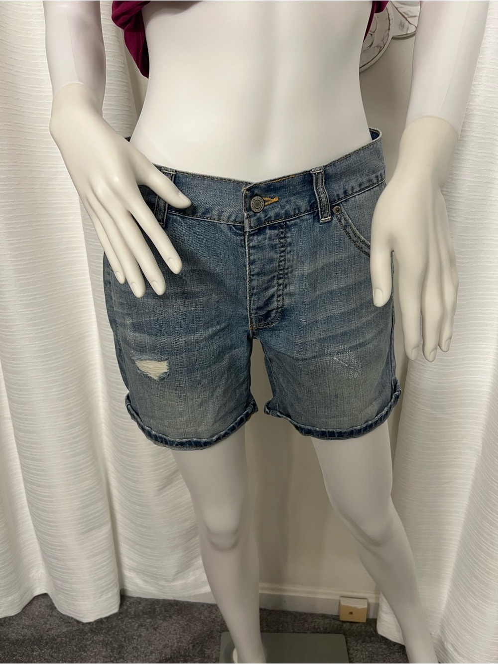 LONDONJEAN Men's Light Blue Jean Shorts